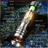 CLOVPO Rechargeable Flashlight 11 Modes Tactical Camping Flashlight with Red-Blue