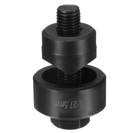 sourcing map Sheet Metal Punch Hole Punch 27.5mm Bearing Steel Precise Cutting Manual Knockout Kit with External Hex Shank for Metal Plate Sink Stainless Steel, Black