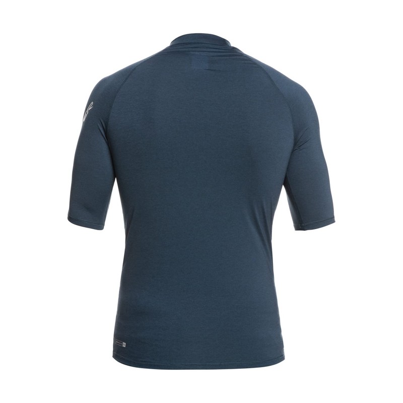Quiksilver Mens All Time Rash Guard Shirt, Navy Blazer Heather,