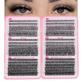 Bransfy 3 Styles 720pcs Eyelashes Clusters Lash Clusters Wispy Individual Lashes D Curl Lash Extension 9-16MM Natural Lashes Volume Clusters Individual DIY Cluster Eyelash(30D+40D+50D)