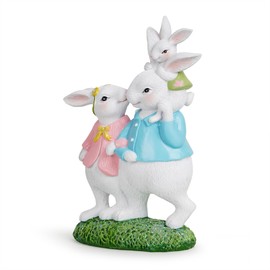 Hodao Easter Bunny Family Decor - Easter Decorations - Home Decor - Cozy Family Set