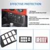 Center Console Auxiliary System Button Panel Decoration Frame Cover Fit