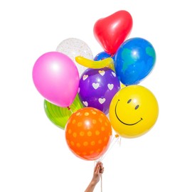 SPICE OF LIFE PB12MM Assorted Balloons, KNOT & BOW, Mystery Box, Boxed, Pack of 12