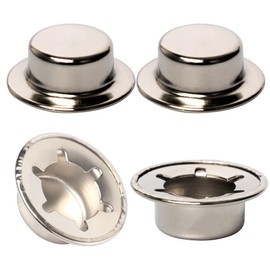 (4-Pack) Calvana Spring Steel Push On Pushnut Caps with Mechanical Zinc Plating-Permanent Washer Caps Fits 1/2” Axles for Hand Trucks, Rolling Bins, and Lawn Wagons-Perfect Alternative for Cotter Pins