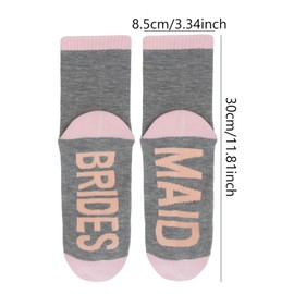CHEERYMAGIC Bridesmaid Gifts Bridesmaid Socks Wedding Gifts Bridal Party Socks Team Bride Bridesmaid Maid of Honor Hosiery Hen Do Present for Wedding Bridal Shower Bachelorette Party A7BNW