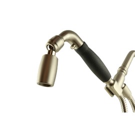 High Sierra Showerheads® - Solid Metal Handheld Shower Head Kit with Slip-Free Grip. Includes All Metal Handheld Shower Head, Trickle Valve, Hose with Silicone Inner Tube, and Holder. 1.25 GPM. Nickel