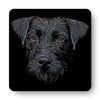 Fractal Artworks Patterdale Terrier Coaster with Stunning Fractal Art Design