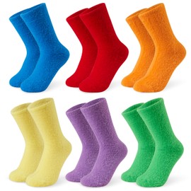 CityComfort Colourful Socks Women's Fluffy Socks for Women and Teenagers in One Size - Winter Socks Women's Gift, rainbow