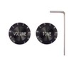Dopro Set Screw 1/4" Universal Metal Guitar Bass Potentiometer Knobs