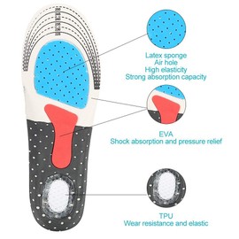 Plantillas de talón, plantillas de gel para calzado de trabajo ideales para el deporte y la vida cotidiana, pies sudorosos contra el dolor por presión Suelas de gel para mujeres y hombres(S（35-40 ）)