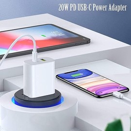Paquete de 2 bloques de cargador USB C, cargador de pared tipo C de doble puerto de carga rápida, adaptador de corriente de 20 W, cubo para iPhone 14/
