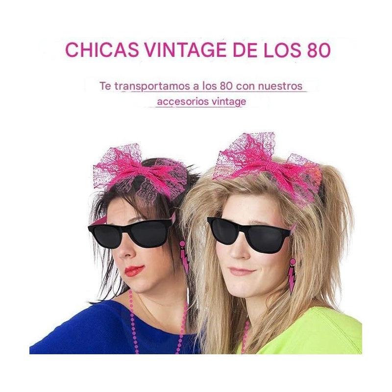 Disfraz de los 80's Mujers, 5 Conjunto de Accesorios para