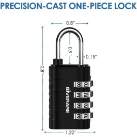 Combination Lock 4Candado Con Combinación Para Valija -Cerraduras de Equipaje para Maleta Viajera