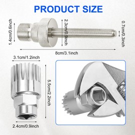Bicycle Bottom Bracket Remover, Tool Crank Puller Remover, Bicycle Bottom Bracket Remover Tool, 24 mm Universal 20 Teeth Tool, Standard 20 Tooth Bottom Bracket Repair Puller for MTB BMX