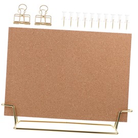 STOBOK 1 Set Display Board Picture Desktop Stand Photo Desk Display Items Cork Framed Cork Board pin Board Cork Board Photo Wall Desktop Bulletin Board Bracket Needle Plate with Box