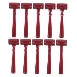 OHPHCALL 10pcs Realistic Judge Gavel Toy Mini Hammers for Boys and Girls Party Favors Boy Girl Toys Legal Role Playing Auction Props