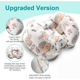 KAKIBLIN Baby Support Pillow, Head and Neck Support, 2 in 1 Banana Neck Pillow for Baby Newborn, Adjustable Head Pillows for Kids Toddler (Hedgehog)