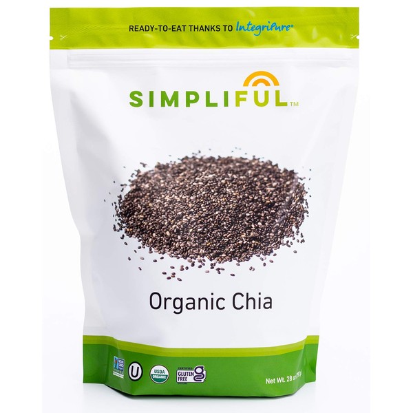 Simpliful™ Organic Whole Chia Black Seed, 28-oz – Ready-to-eat Thanks to IntegriPure®