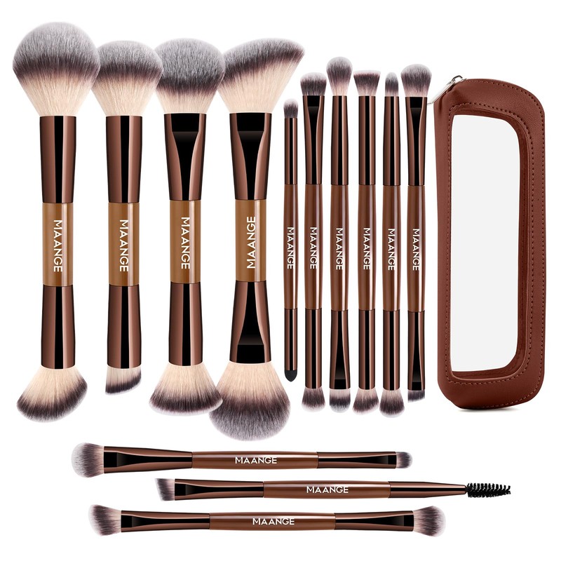 MAANGE 13 Pcs Foundation Makeup Brush Set With Bag, Make
