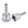 sourcing map 304 Stainless Steel Hose Barb Fitting Coupler, 8mm