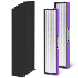 FLT5250PT FLT5000 Filter C Replacement Compatible with Guardian Pet HEPA Filter Purifier AC5000 AC5250PT AC5000E AC5300B AC5350W AC5350B CDAP5500, 2 HEPA and 6 Pre-Filter