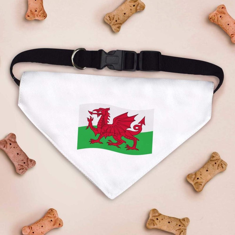Large 'Waving Welsh Flag' Dog/Cat/Pet Bandana (PD00048184)