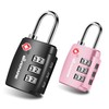2 Pack TSA Approved Travel Luggage Locks, Combination Lock Alloy