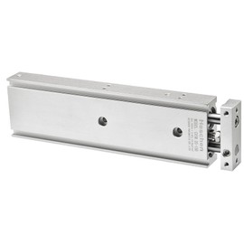 Heschen Dual Aluminum Air Cylinder CXSM 20-150 Guide Rod Plate Double Rod Guided Pneumatic Slide Bearing Cushioned 20mm Bore 150mm Stroke Double Acting