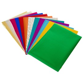 Pebaro 0221-1 24 foils for hot foil embossing set, embossing with coloured foils on leather, paper, cardboard, etc., metallic foil, writing, personalising, greeting cards, wedding cards, creative,