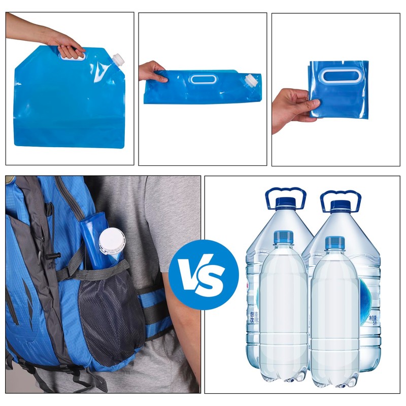 DTOL 5L Folding Drinking Water Container Storage Bag Pouch for
