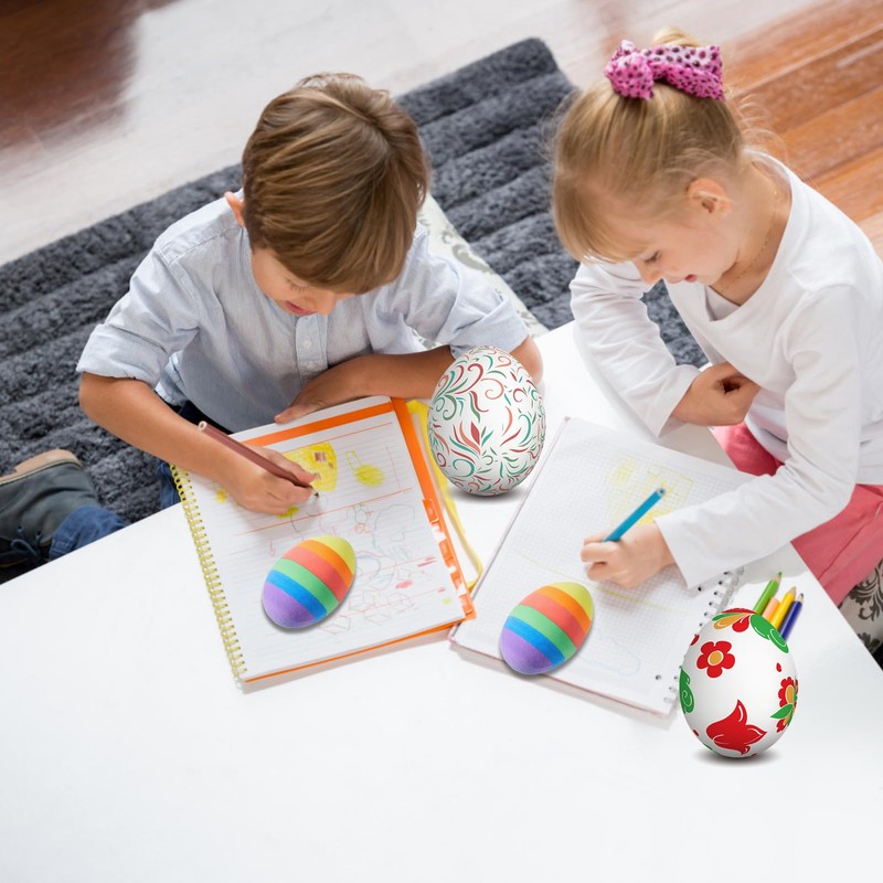 Pack of 4 Easter Egg Erasers, Colourful Erasers for Easter