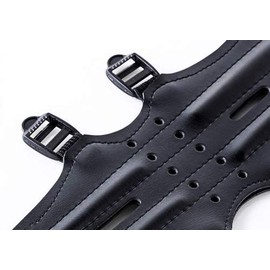 Protector de brazo de cuero largo con 4 correas para antebrazo, equipo de protección para caza, arco de flecha (2 unidades)