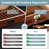 Digital Hygrometer Thermometer for Humidors & Home Use - High