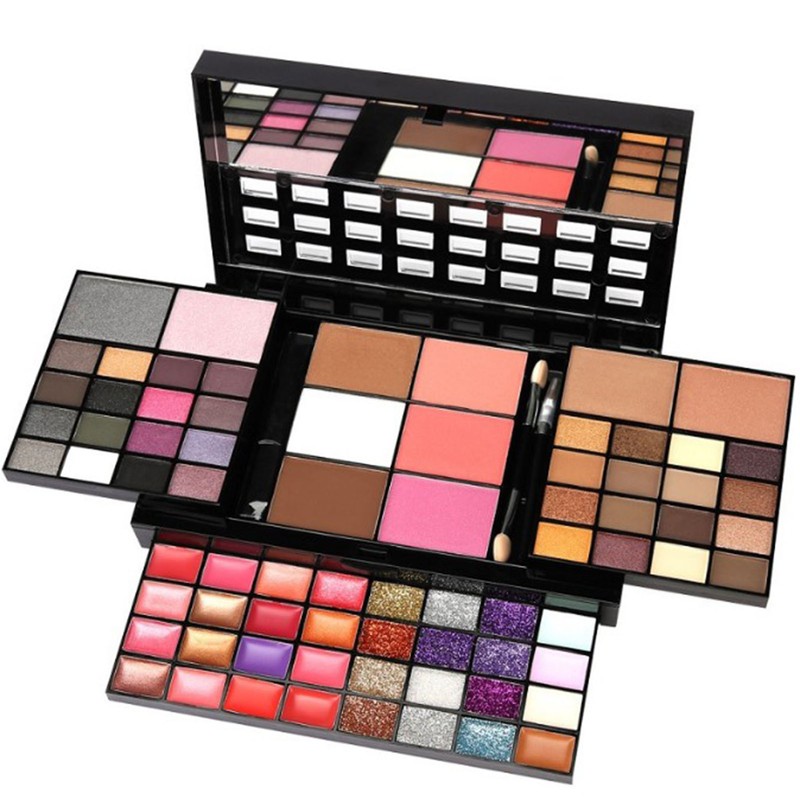 74 Colors Eye Shadow Kit Lip Gloss Eyeshadow Blusher High