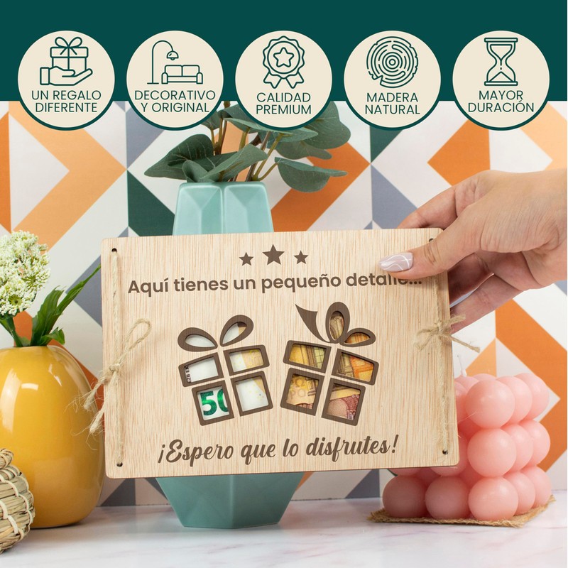 CONTRAXT Tarjeta para Regalar Dinero original. Ideas regalos creativos Tarjeta