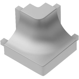 Schluter DILEX-AHK 90 Degree Outside Corner - Satin Anodized Aluminum, Cove-Shaped Profile - 3/8" Radius, Maintenance-Free - E90/AHK1S/AE
