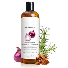 Onion Shampoo,Shampoo Reparación Brillante y Nutrición,Champú Extracto de Romero, Cebolla Roja y Canela,Fortalece raíces, controla grasa, refresca el 