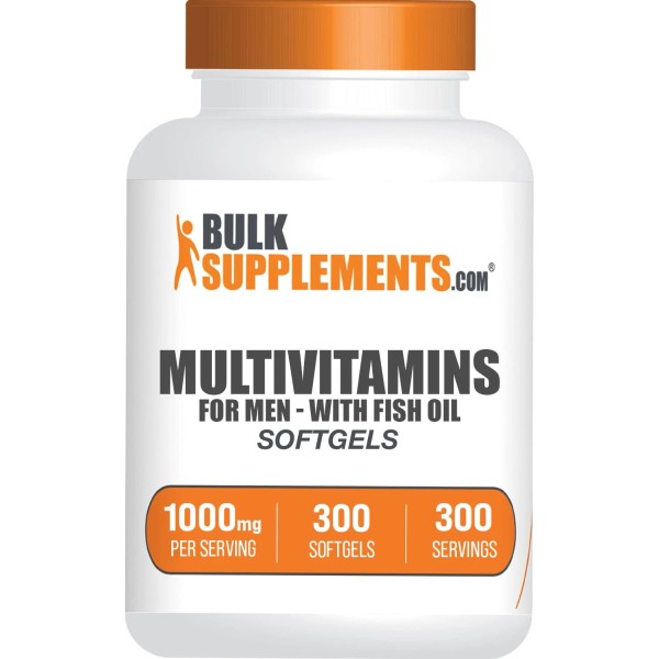 BulkSupplements 300 Count Multivitamins For Men Daily Softgels Nutrition And