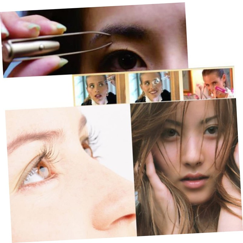 Gatuida Creative Led Eyebrow Tweezer with Light for Precise Hair