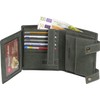 Harrys-Collection Men's Wallet with Wolf Motif Made of High-Quality Leather