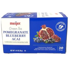 Meijer Green Tea Pomegranate Blueberry Acai Tea Bags 1.41 oz (20 tea bags)