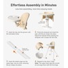 Mallify Foldable High Chair, Space-Saving Portable Baby High Chair with