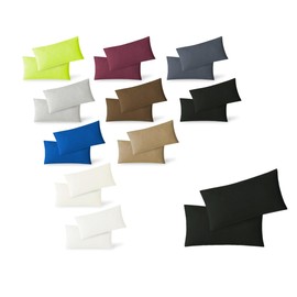 Exklusiv-heimtextil Jersey cushion cover, economy set of 2, with zippers, high quality, 40 x 60 cm