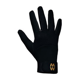 MacWet Mens & Ladies 1 Pair Short Mesh Sports Gloves - Black 9