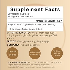 NatureBell Ginger Root Extract with MCT Oil – 300 Softgels | Ginger Supplement for Daily Use | 5-Month Supply | Non-GMO, Gluten Free