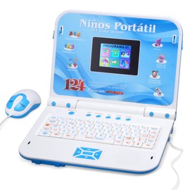 Educational and Bilingual Laptop Spanish/English, Color Screen Learning Laptop with 124 Learning Modes, Computer for Kids Ages 5+