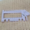 Versatile Plastic Knitting Gauge Ruler and Needle/Crochet Hook Sizer