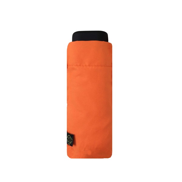 SMATI Mini paraguas plegable compacto – Tamaño de bolsillo 18 cm, resistente al viento, 200 g, ultra ligero, manual, paraguas de viaje, paraguas mixto, color naranja
