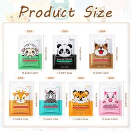 Moisturising Cloth Masks, Natural Moisture Face Scarf Masks, Soothing and Nourishing Moisturising Mask (Animal)