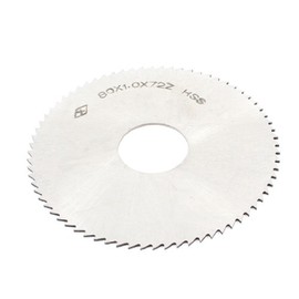 uxcell 80mm x 1.0mm x 22mm HSS Milling Cutter 72T Slitting Saw Silver Tone